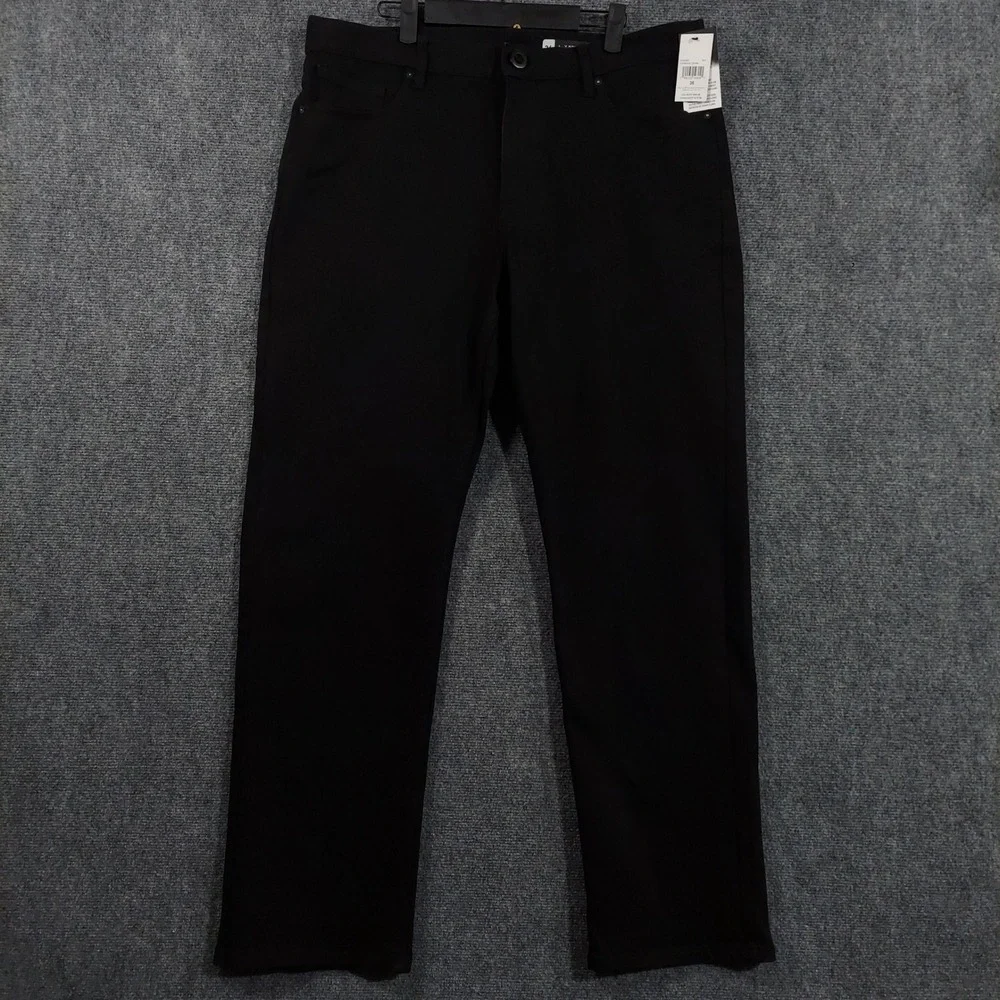 Volcom V Kinkade Jeans Mens 36x32 Black Regular Straight Stretch Denim A1902691